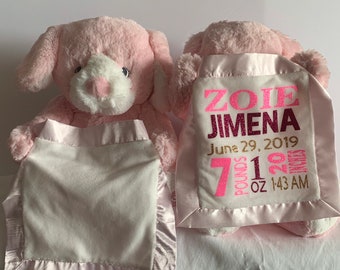 Personalized Talking Stuffed Puppy: Says Peak-A-Boo and Raises Arms with Personalized Blanket