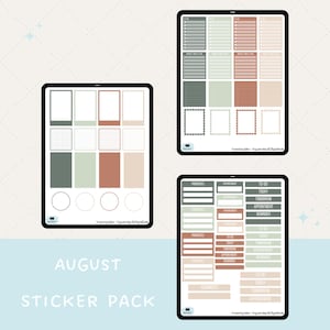 August-Themed Stickers | Neutral | Back-to-School | Productivity