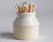 Match Striker and Matches Two Toned White and Cream 2.25 quot x 2.5