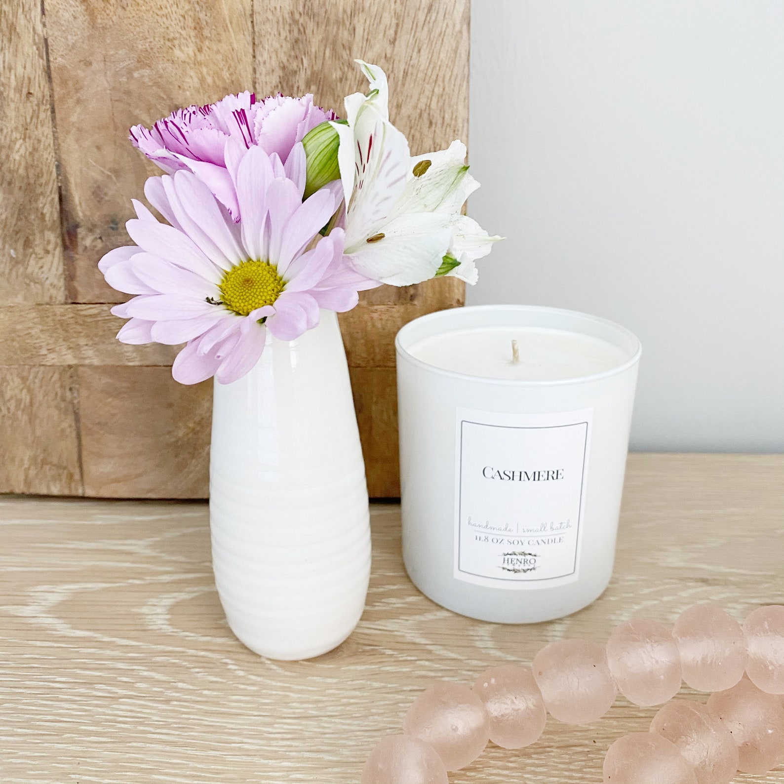 Handmade Bud Vase & Soy Candle Gift Set Mother's Day Etsy