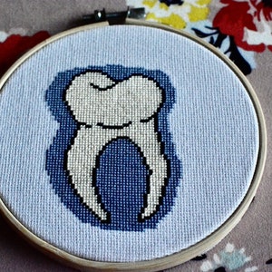 Tooth cross stitch