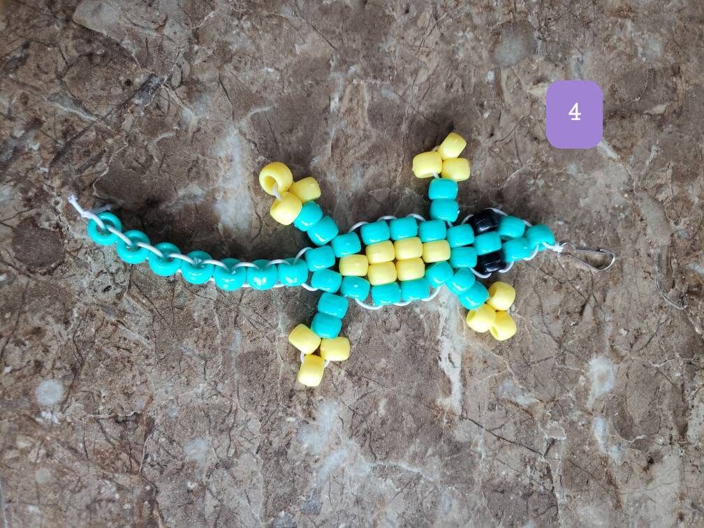 Beaded gecko beaded keychain beaded gecko keychain gift for Etsy