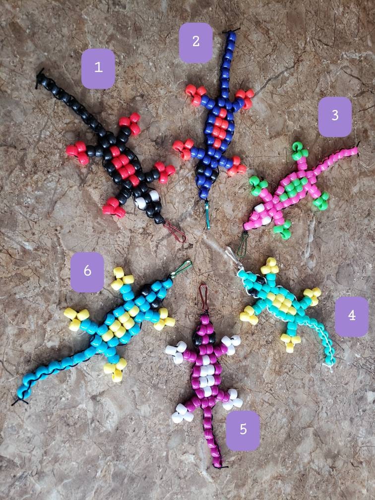 Beaded gecko beaded keychain beaded gecko keychain gift for Etsy