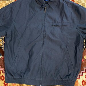 Vintage Pendleton Bomber Jacket Black Full Zip Coat Men M Plaid Lined image 2