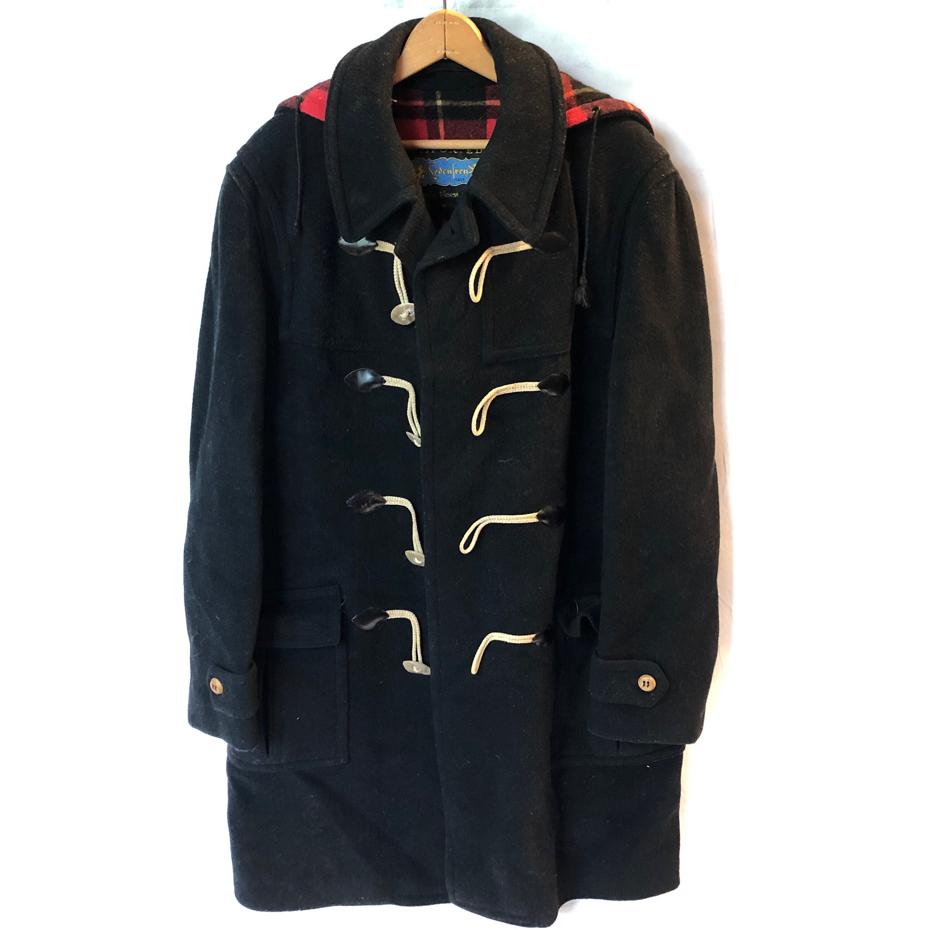 Lodenfrey Black Flannel Lined Duffle 