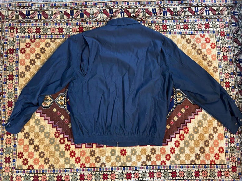 Vintage Pendleton Bomber Jacket Black Full Zip Coat Men M Plaid Lined image 5