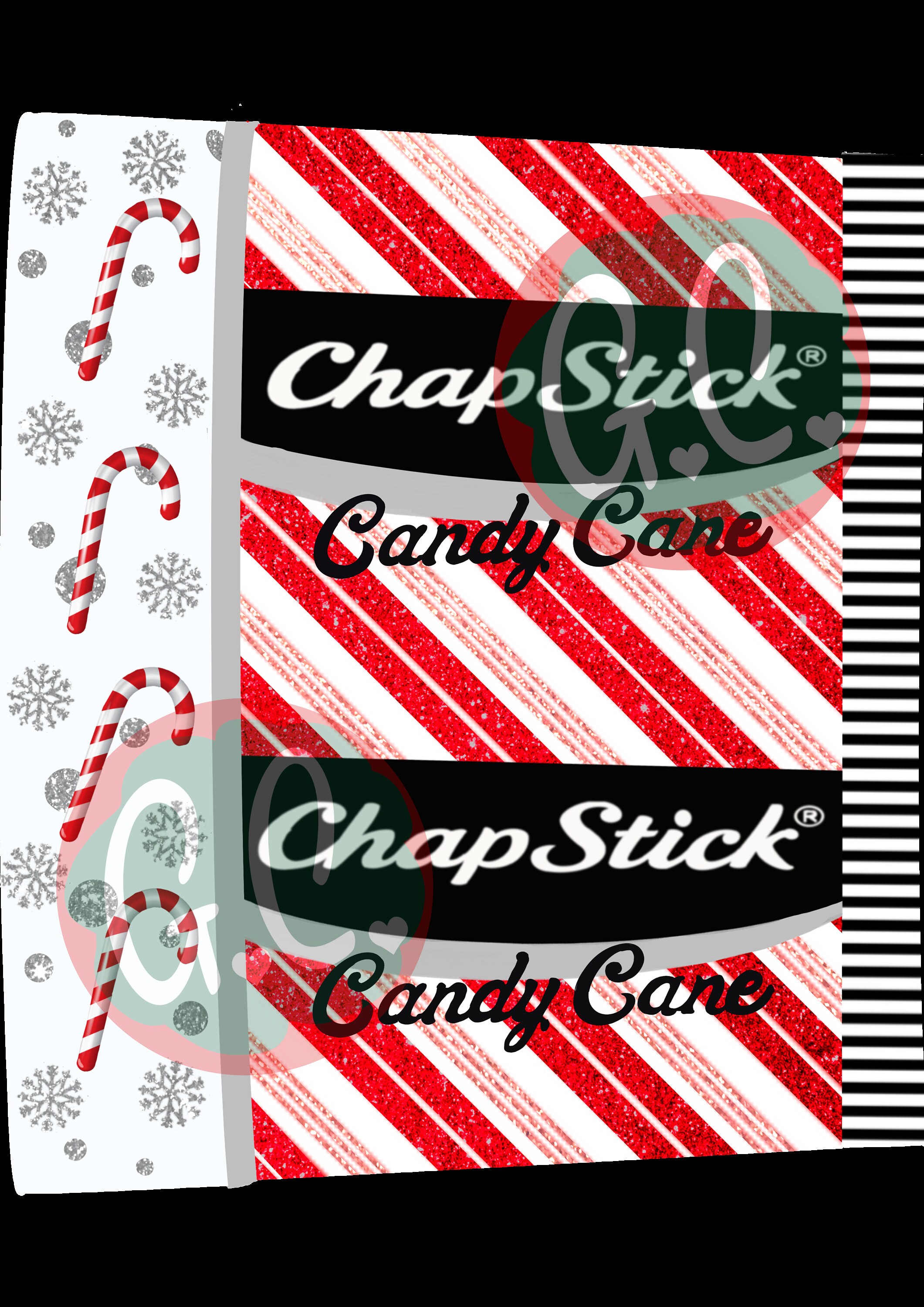 Chapstick Candy Cane 20oz SKINNY Taper and Updated Straight Etsy