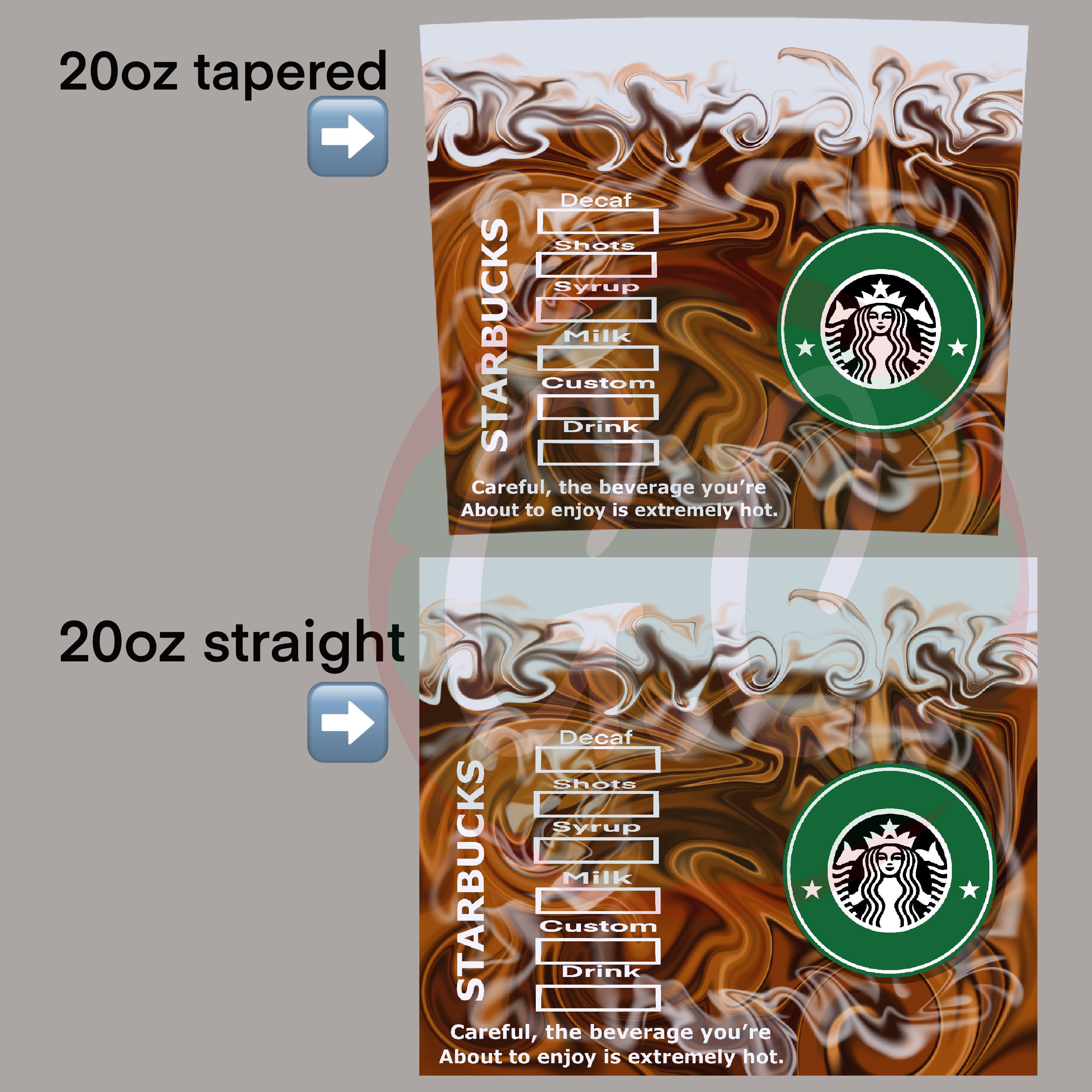 Coffee Starbucks Fan Art 20oz Tumbler BOTH Straight and Taper - Etsy UK
