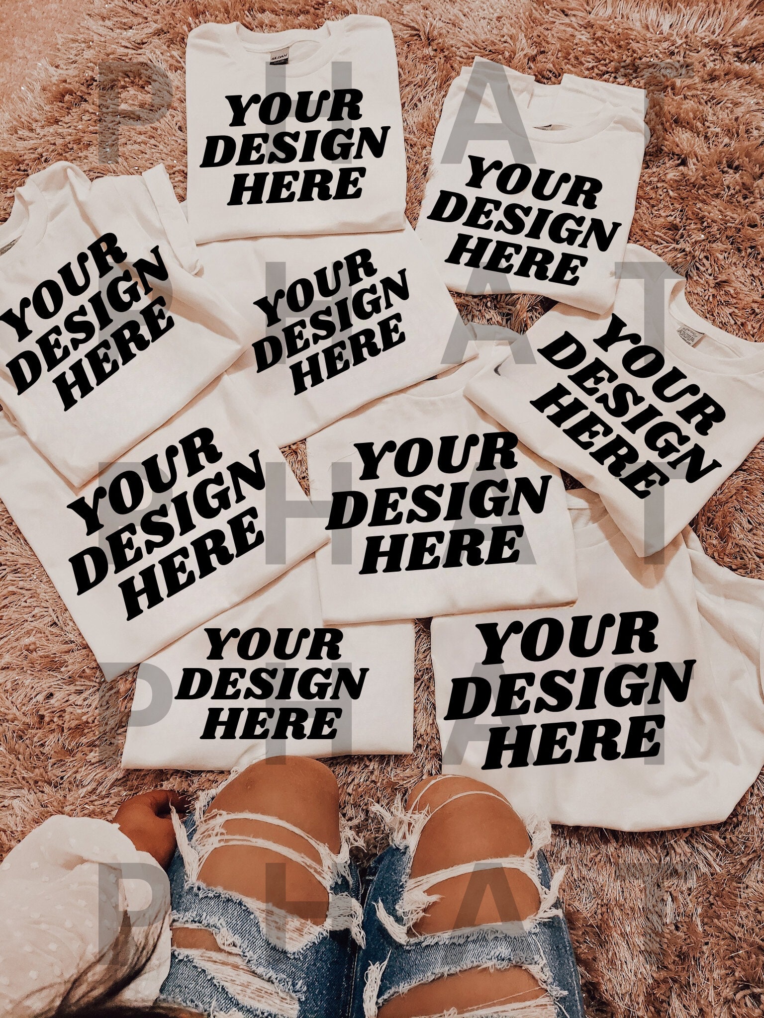 Gildan Duo Mockup Jpeg Populair Mockup T-shirt Mockup Trendy Mockup