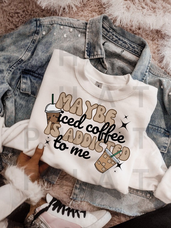 Iced Coffee Png Addicted to Iced Coffe Png Popular Png Retro Groovy Png Summer png Popular now Trending now png Digital Download Dtf png