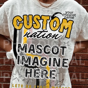 CUSTOM Retro School Mascot Png School Pride School Spirit Png Popular Trendy Png Dtf Sublimation