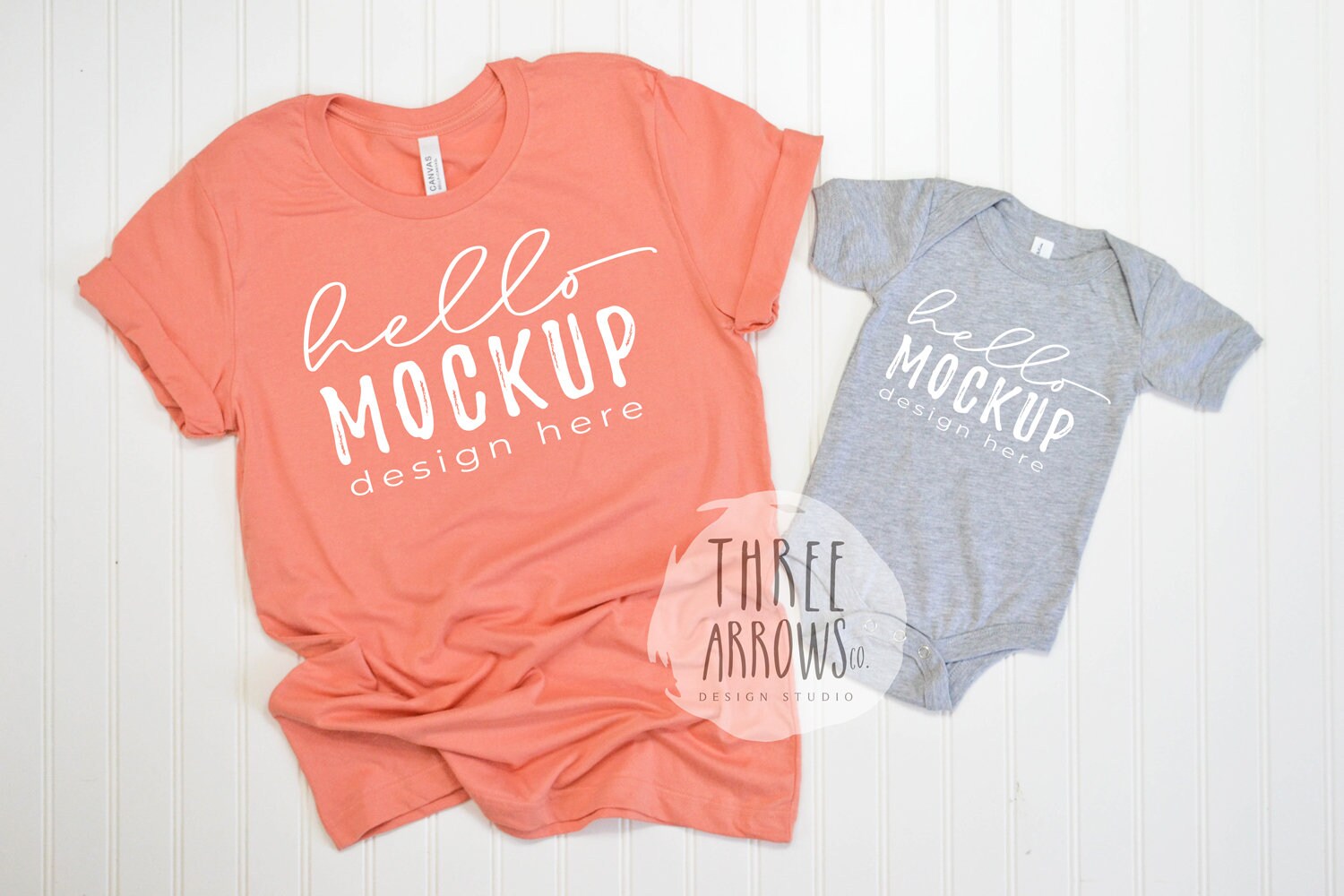 Bella Canvas 3001 Mockup Mommy Me Athletic Heather Mockup Etsy
