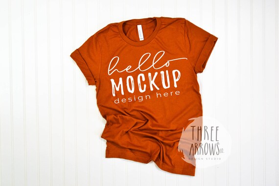 Bella Canvas 3001 Mockup Autumn Tshirt Flat Lay Mockup Etsy