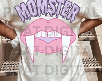 Halloween Momster Graphic, Spooky Season PNG (Digital Download)