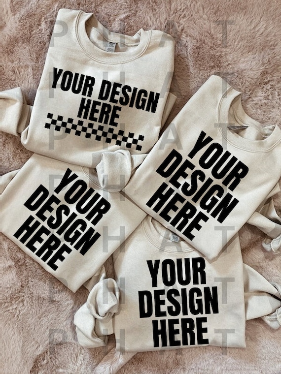 Gildan Sand Sweatshirt mockup JPEG Aesthetic Mockup Popular Gildan Mockup White Sweatshirt Jpeg