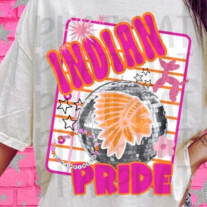 Retro Neon Bright School Mascot Custom Png Bright Preppy Aesthetic Mascot Png Popular Trending School pride png School spirit png