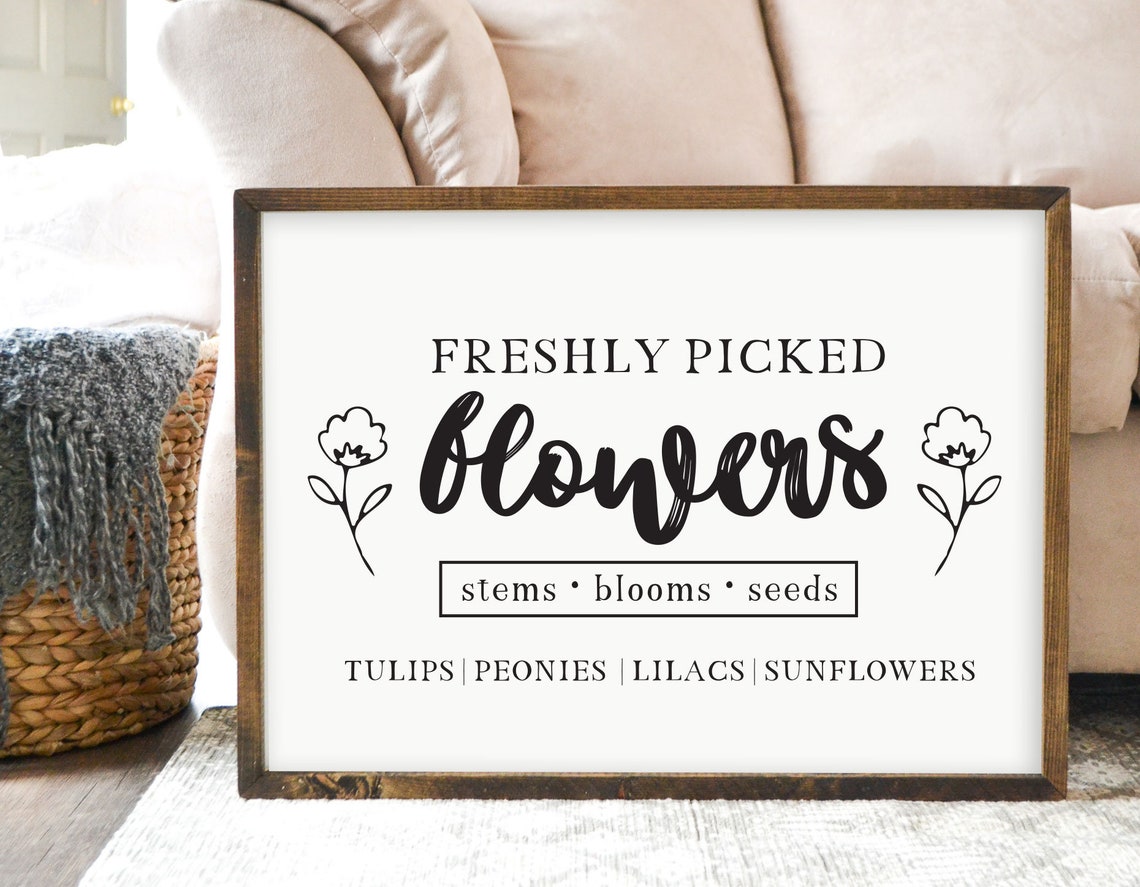 Flower Shop Svg Sign Designs Summer Svgs Farmhouse Sign Svg Etsy