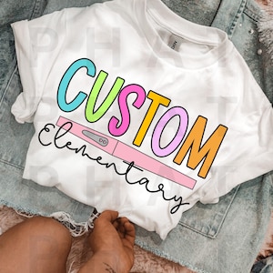 Custom Teacher Reading PNG, Back To School Graphic (Digital Download)