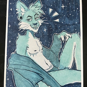 Blue Boy 5”x7” Furry Art Print