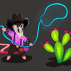 11 x 8.5&quot; Cowboy Possum Art Print