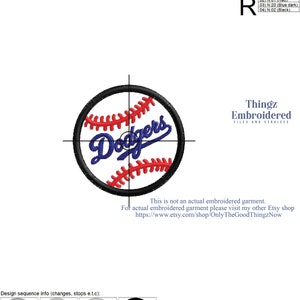 Dodgers Baseball Patch Embroidery Files | Applique Patch | Classic Dodgers Baseball Patches