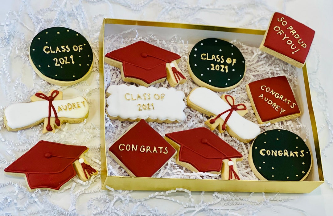Graduation Sugar Cookies Graduation 2021 Gift Class of 2021 Party Favors, Graduation Decorated