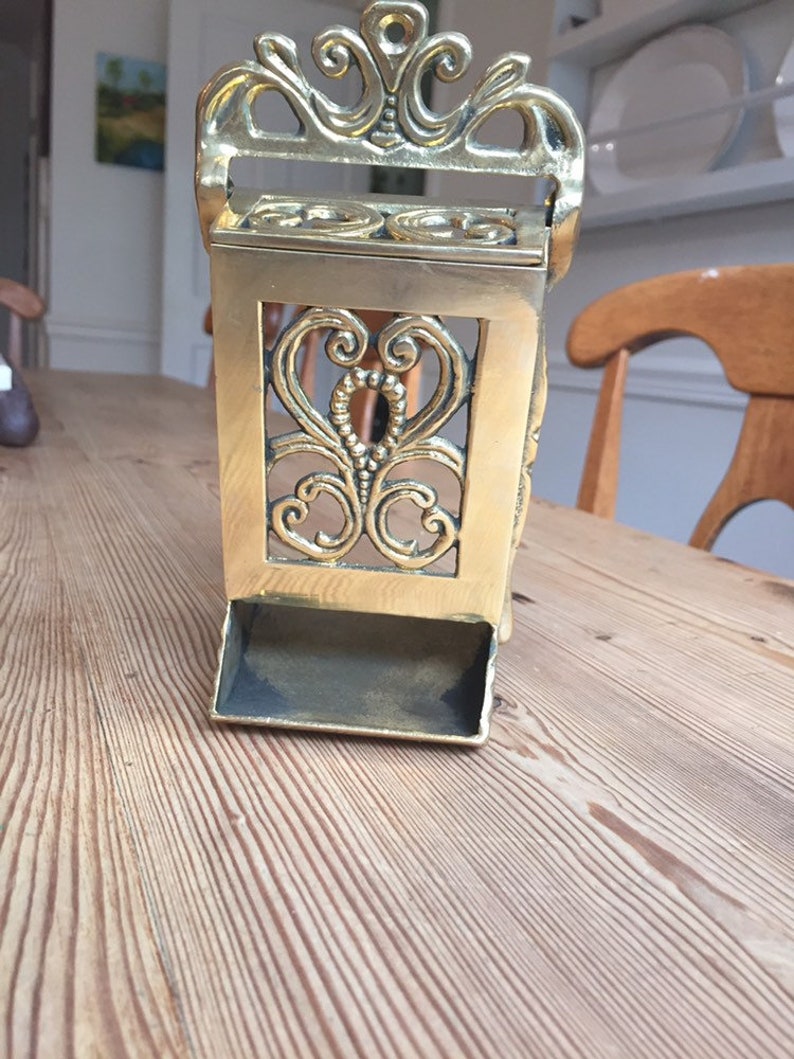 Brass match box holder Etsy