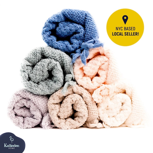 Turkish Hand Towel | Turkish Bath Towel | Bathroom Towel | Luxurious Soft Plush Bath Towel | Hand Towel for Bathroom | Boho Hand Towel