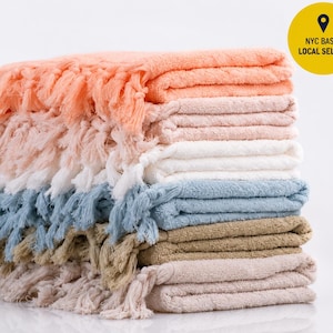 Organic Turkish Cotton Towel Set: Plush Bath & Hand Towel