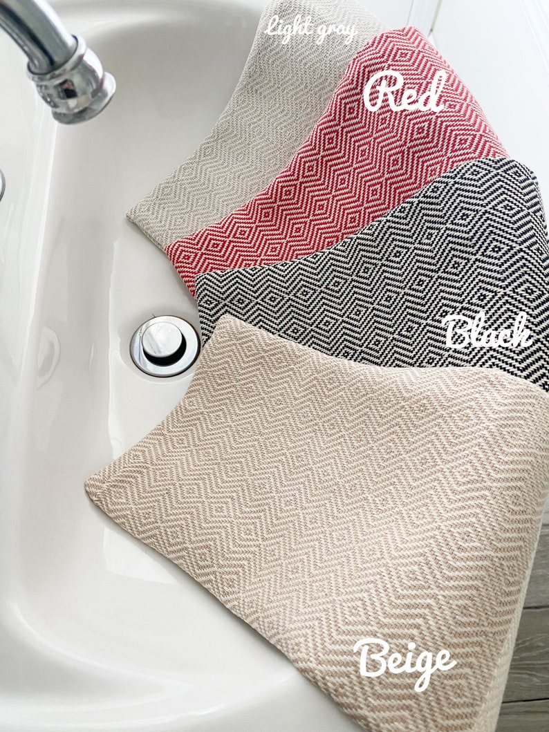 Set of 4 Turkish Hand Towels for Bathroom Turkish Kitchen Etsy