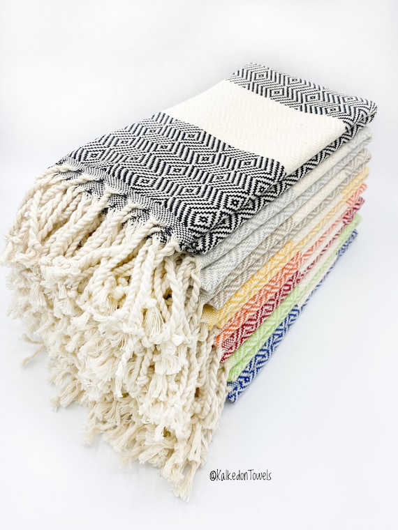 Isla Waffle Weave Cotton Turkish Hand and Kitchen Towel