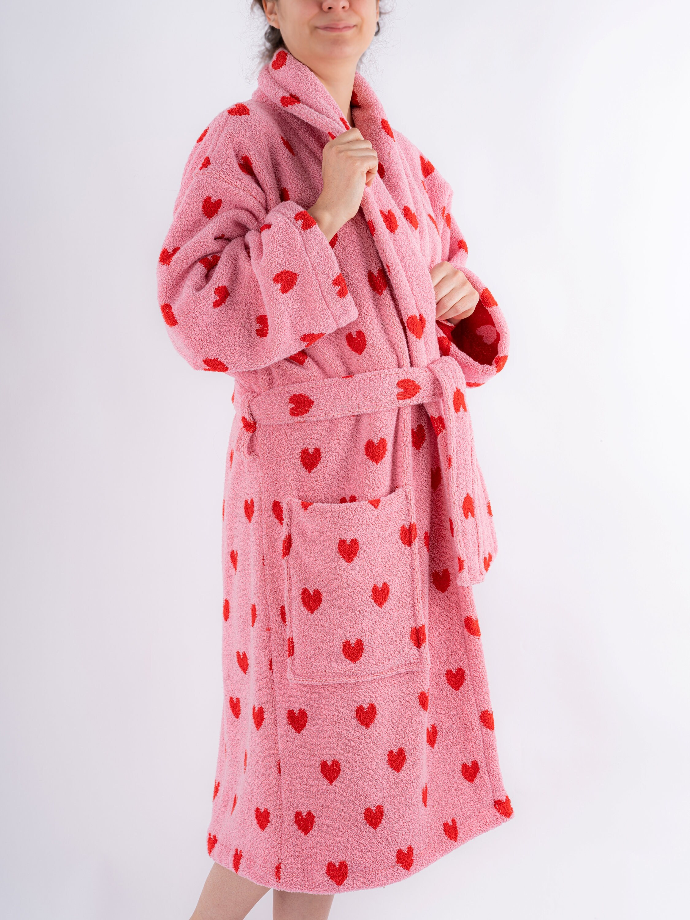 pink heart dressing gown Pink Heart Dressing Gown Jim Jam The Label