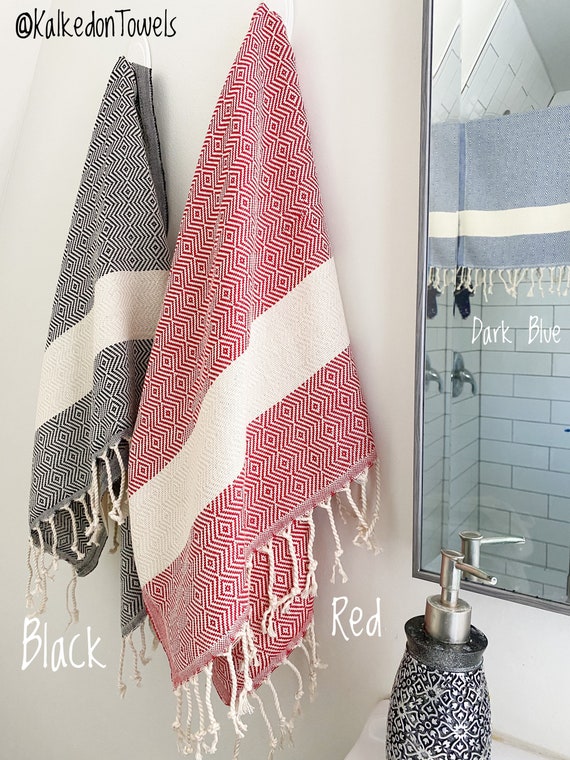Set of 2 Exclusive Handmade Design 12x20 inches Highly Absorbent Designer Kitchen Towels Tea Towels 
