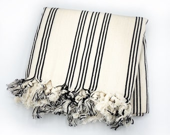 Turkish Blanket| Cotton Throw Blanket |Turkish Towel | Picnic Blanket | Housewarming Gift | Farmhouse Gift |Beach Gift | Turkish Beach Towel