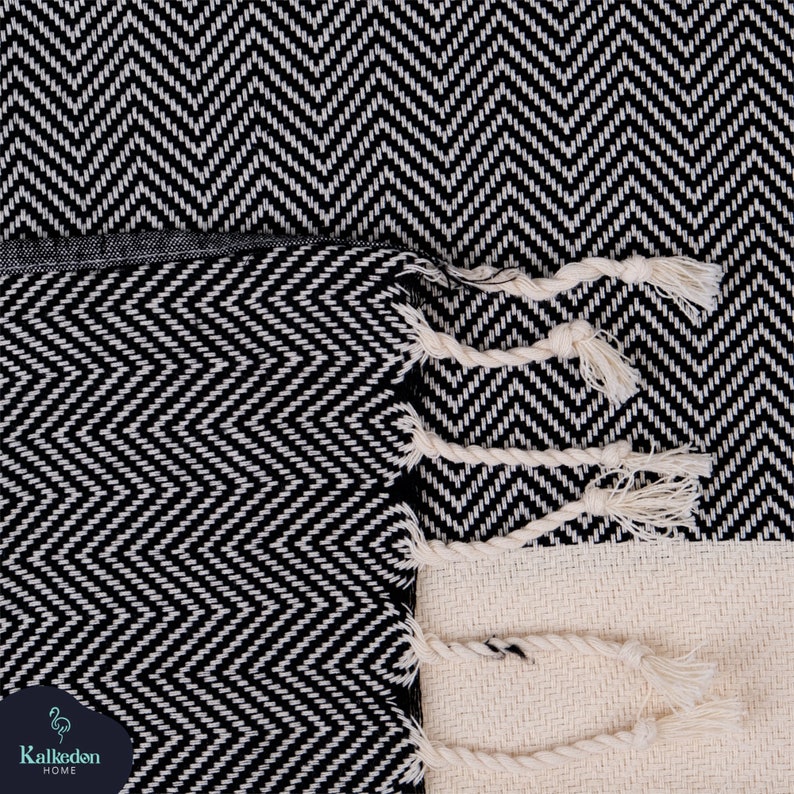 KalkedonTowels Herringbone Turkish Cotton Towel - Thumbnail 5