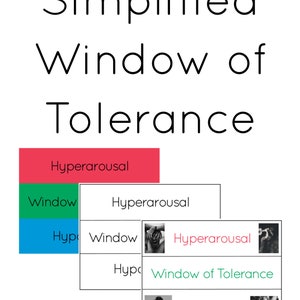 Window of Tolerance Simplified Poster