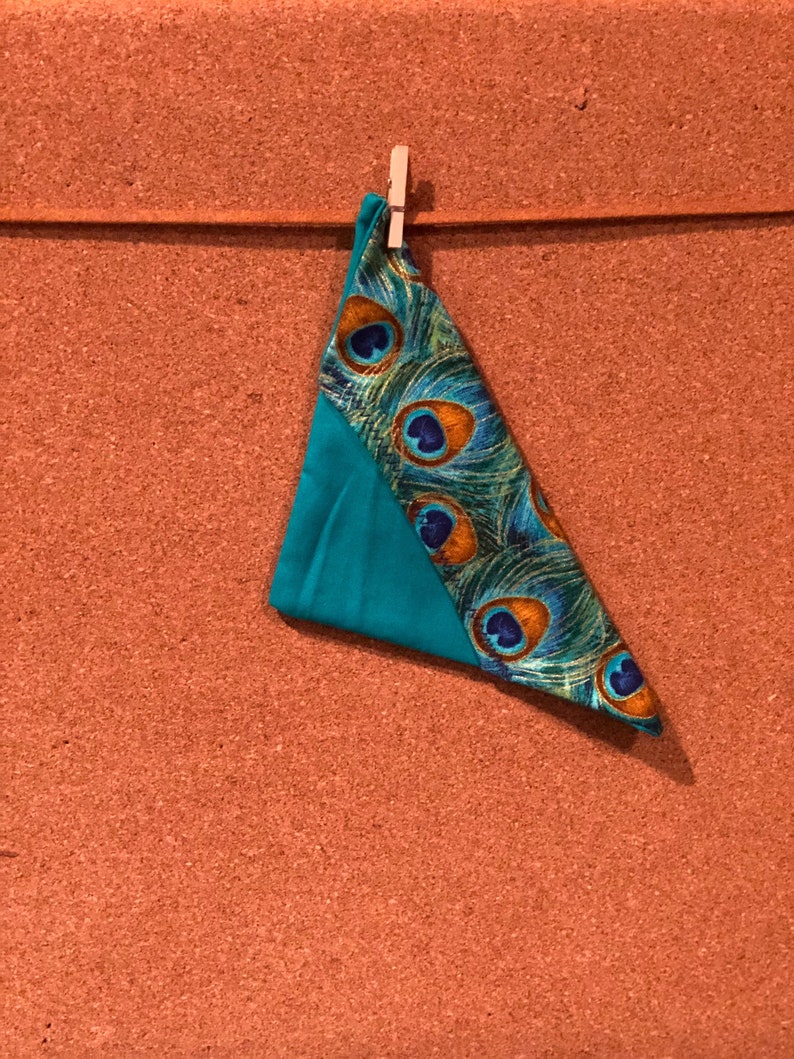 5 Peacock Feather Pet Bandana