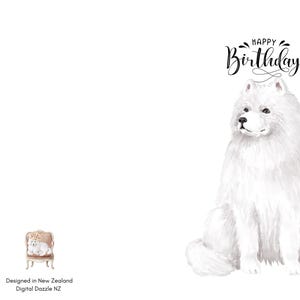 Samoyed dog lover birthday card, Samoyed dog birthday card, Samoyed dog lover gift, Samoyed dog owner birthday card
