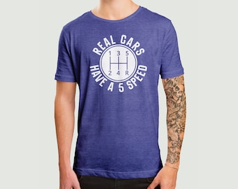 Riktiga bilar 5-växlad t-shirt: Manuell växellåda, bilpresent
