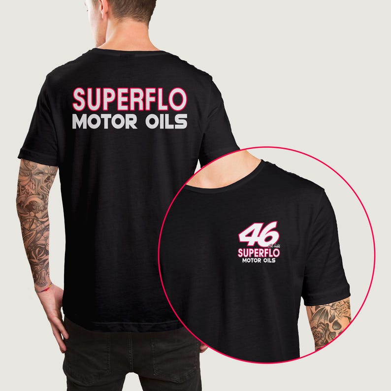 Camiseta Days of Thunder n.° 46: Camiseta retro de auto de carreras NASCAR Black