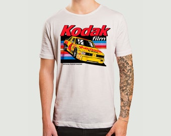 Racing T-Shirt, 80s Racing Tshirt, Retro Nascar Tee, Kodak Film, Race Car, Motorsports Shirt, Vintage Automotive Tshirt, 1980s, 1990s, 90s