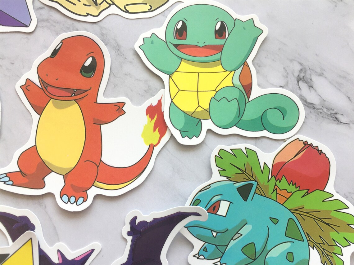80Pcs Pokemon Vinyl Stickers pack Bumper Laptop Custom Etsy