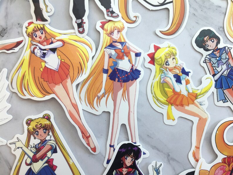 75Pcs Sailor Moon Vinyl Stickers pack Bumper Laptop Custom Notebook skateboard Luggage Bike aesthetic Sticker phone decal