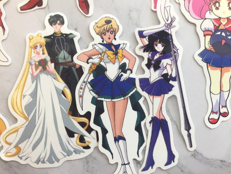 75Pcs Sailor Moon Vinyl Stickers pack Bumper Laptop Custom Notebook skateboard Luggage Bike aesthetic Sticker phone decal