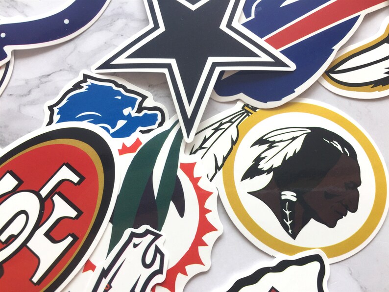 32Pcs Football Team NFL Vinyl Stickers pack Bumper Laptop Etsy