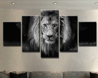 Lion Canvas Etsy
