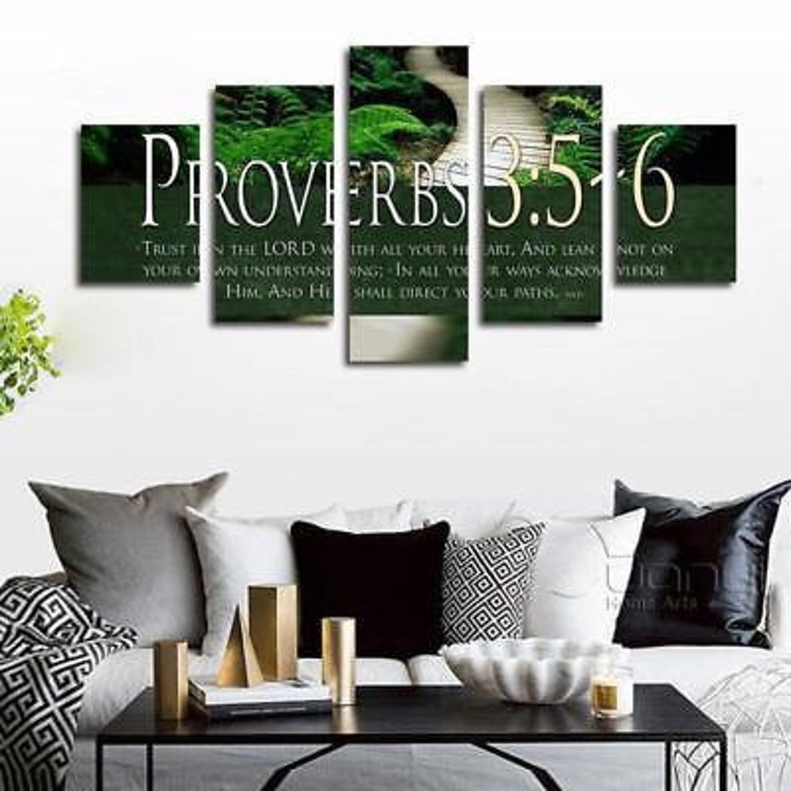 Proverbs Bible Verse Christian Landscape Framed or Unframed 5 Etsy