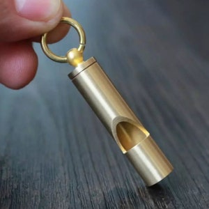 Loudest Brass Whistle,Best Premium Emergency Whistle, Outdoor Survival Whistle, On Key-Chain, Lifetime Warranty.