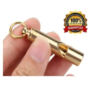 Luidste koperen fluitje, beste premium noodfluitje, overlevingsfluitje voor buiten, aan sleutelhanger, levenslange garantie.
