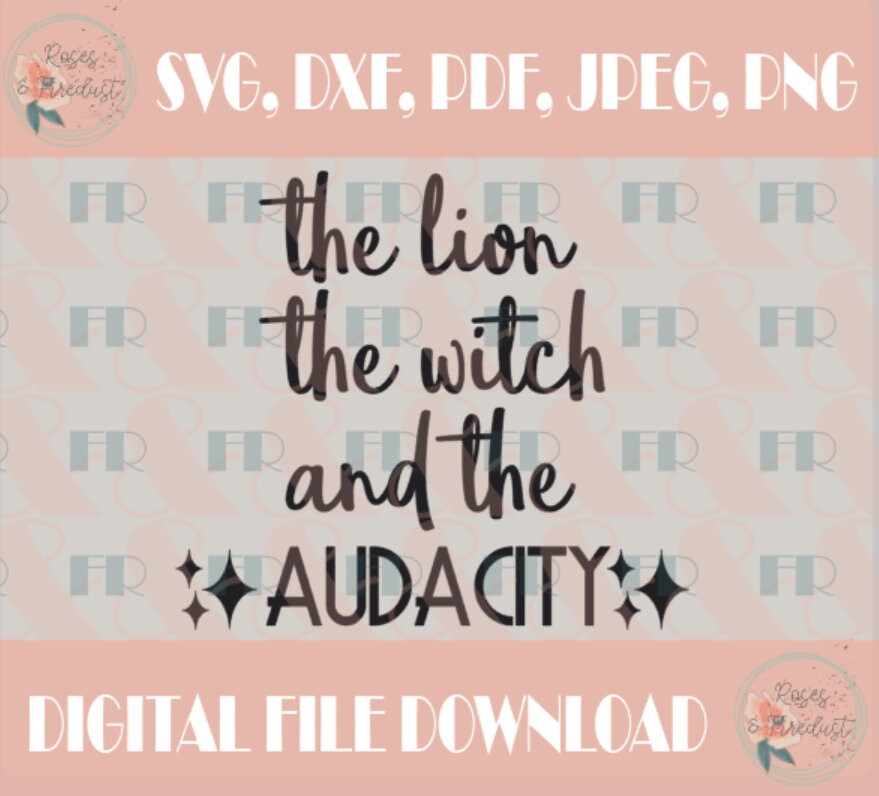 The Lion the Witch and the Audacity Tik Tok Silhouette - Etsy